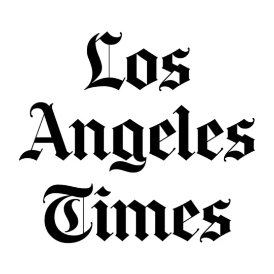 black text logo for the las angeles times that featured racing for recovery addiction facitlity in toledo ohio