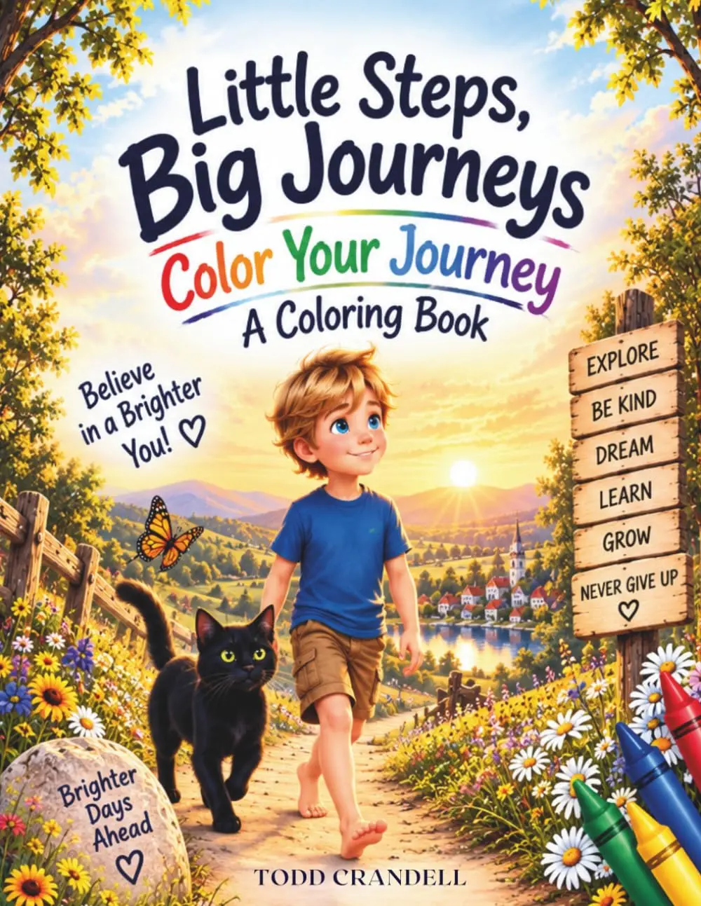Cover art for todd crandell's childrens book called "the day the light felt different"