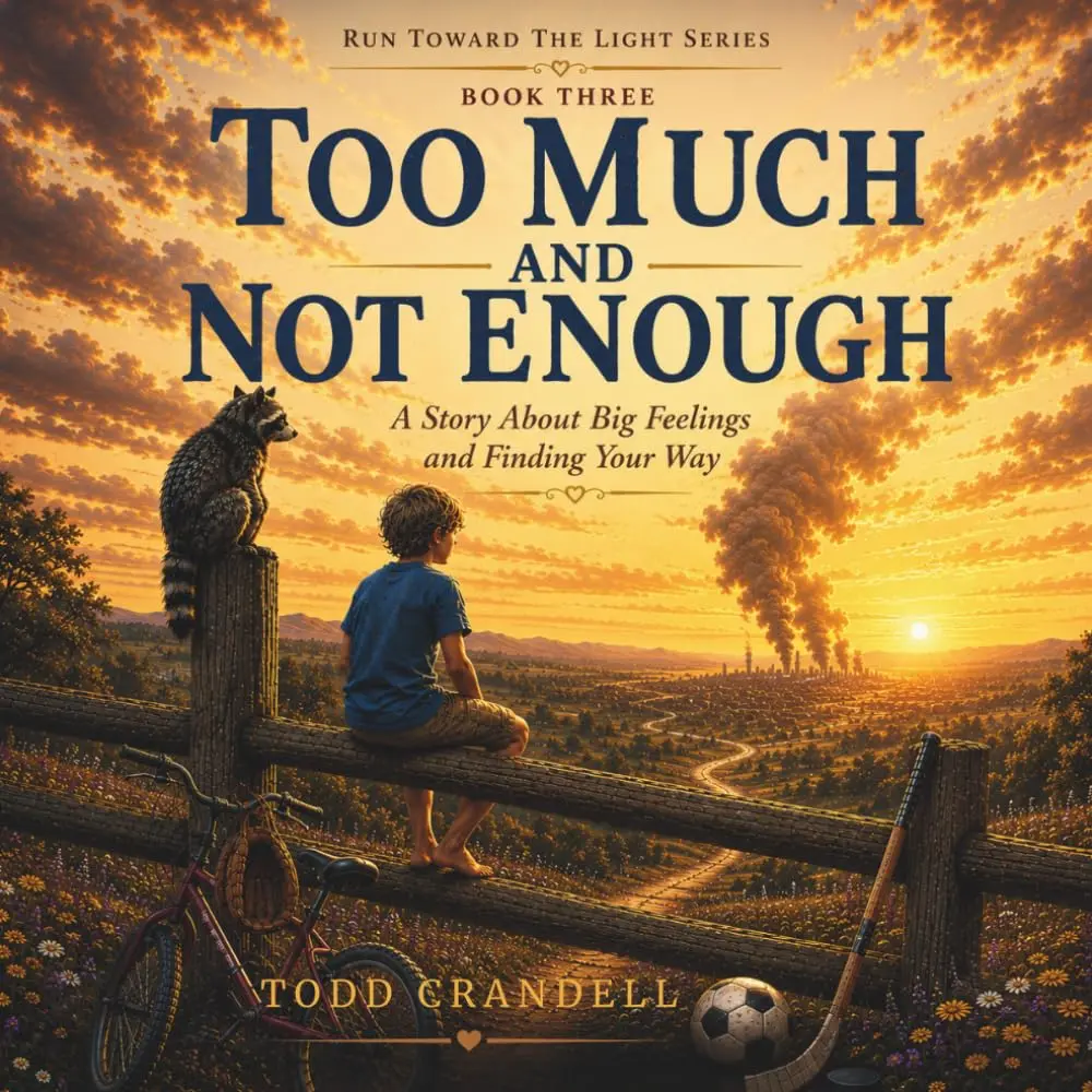 Cover art for todd crandell's childrens book called "the day the light felt different"